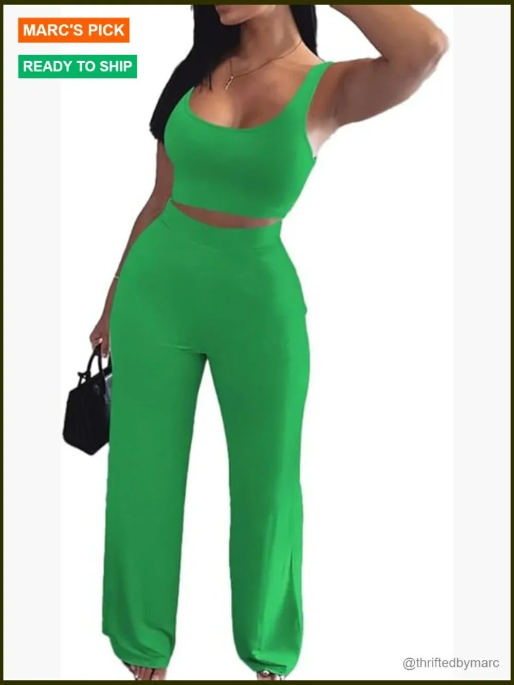 Women's Sleeveless Crop Tank Top & Jogger Pants Set - Comfy Matching Tracksuit